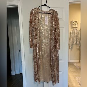 Rose Gold Sequin Duster